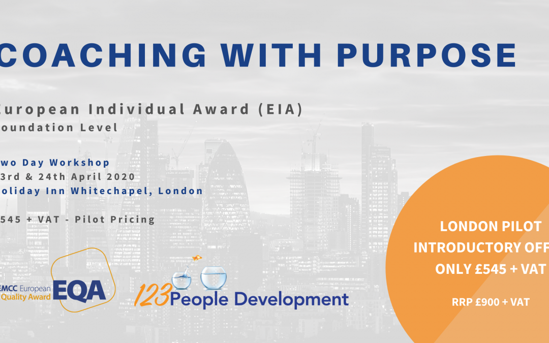 Coaching with Purpose Programme – 23rd and 24th April in London, Whitechapel