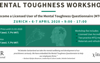 Mental Toughness Workshop – Zurich 6-7 April 2020