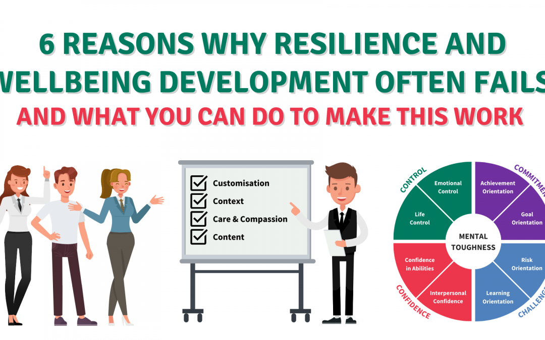 6 Reasons Why Resilience And Wellbeing Development Often Fails – & What You Can Do To Make This Work