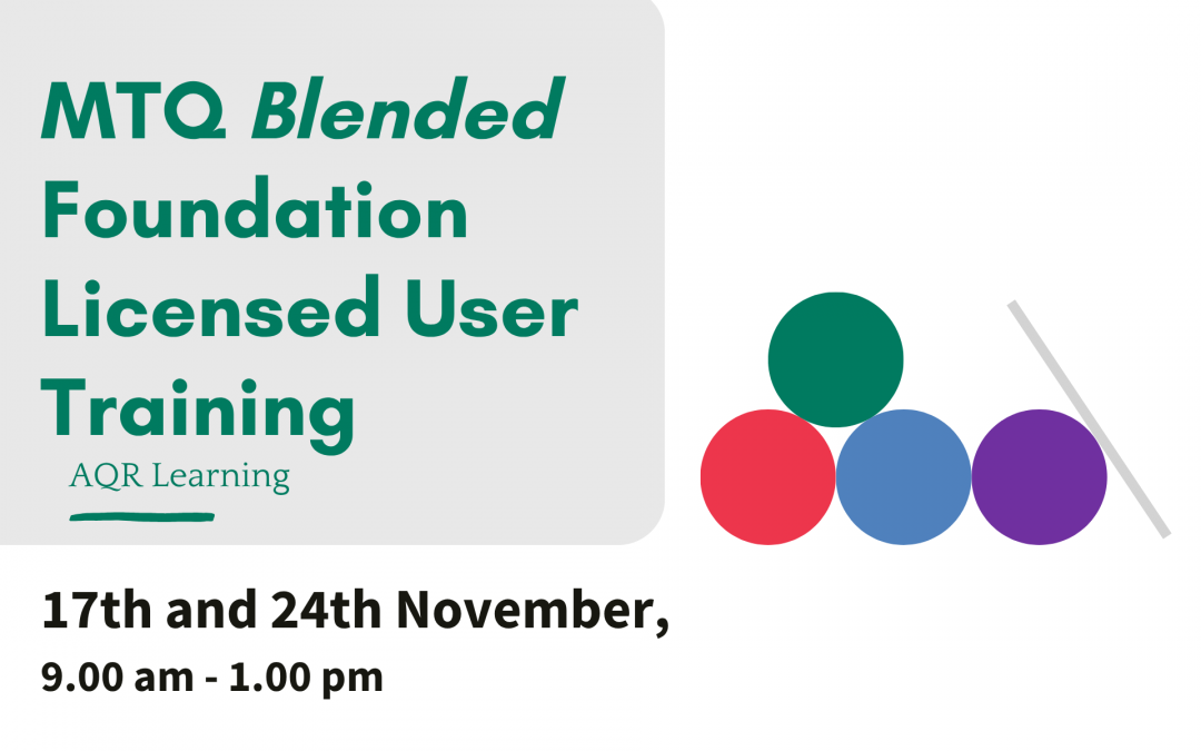 Blended MTQ Licensed User Training – November 2026
